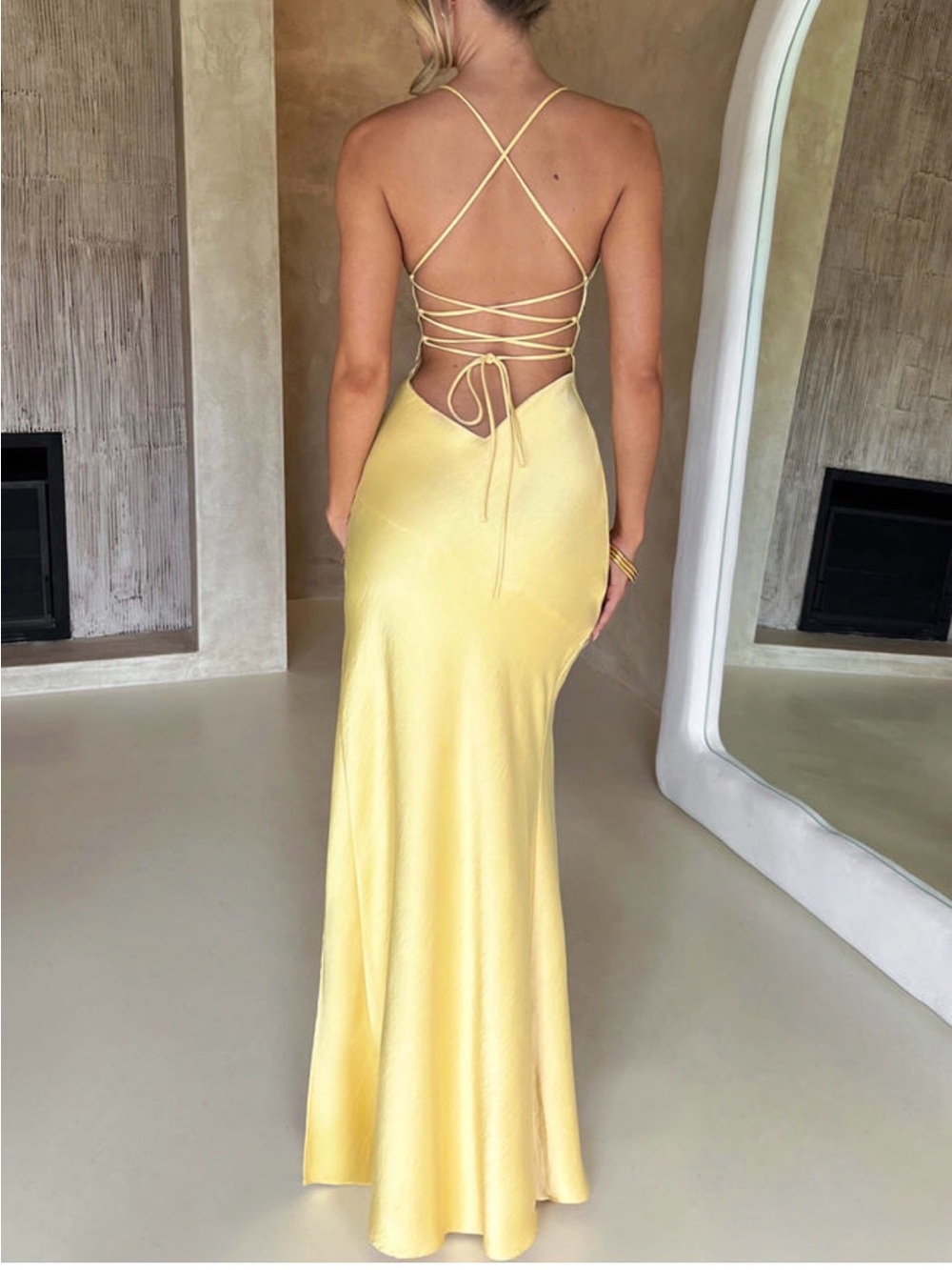 Babyboo Isobel Maxi Dress- Lemon Size XS - Picture 2 of 9
